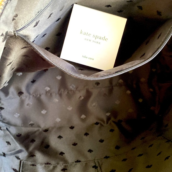 KATE SPADE ♠️ New York "Hayden"🖤BLACK & WHITE🤍 SAILING STRIPE TOP ZIP TOTE BAG - Picture 12 of 17